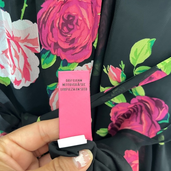 Betsey Johnson Floating Roses Faux Wrap Dress Plus Size 18W - Picture 10 of 13